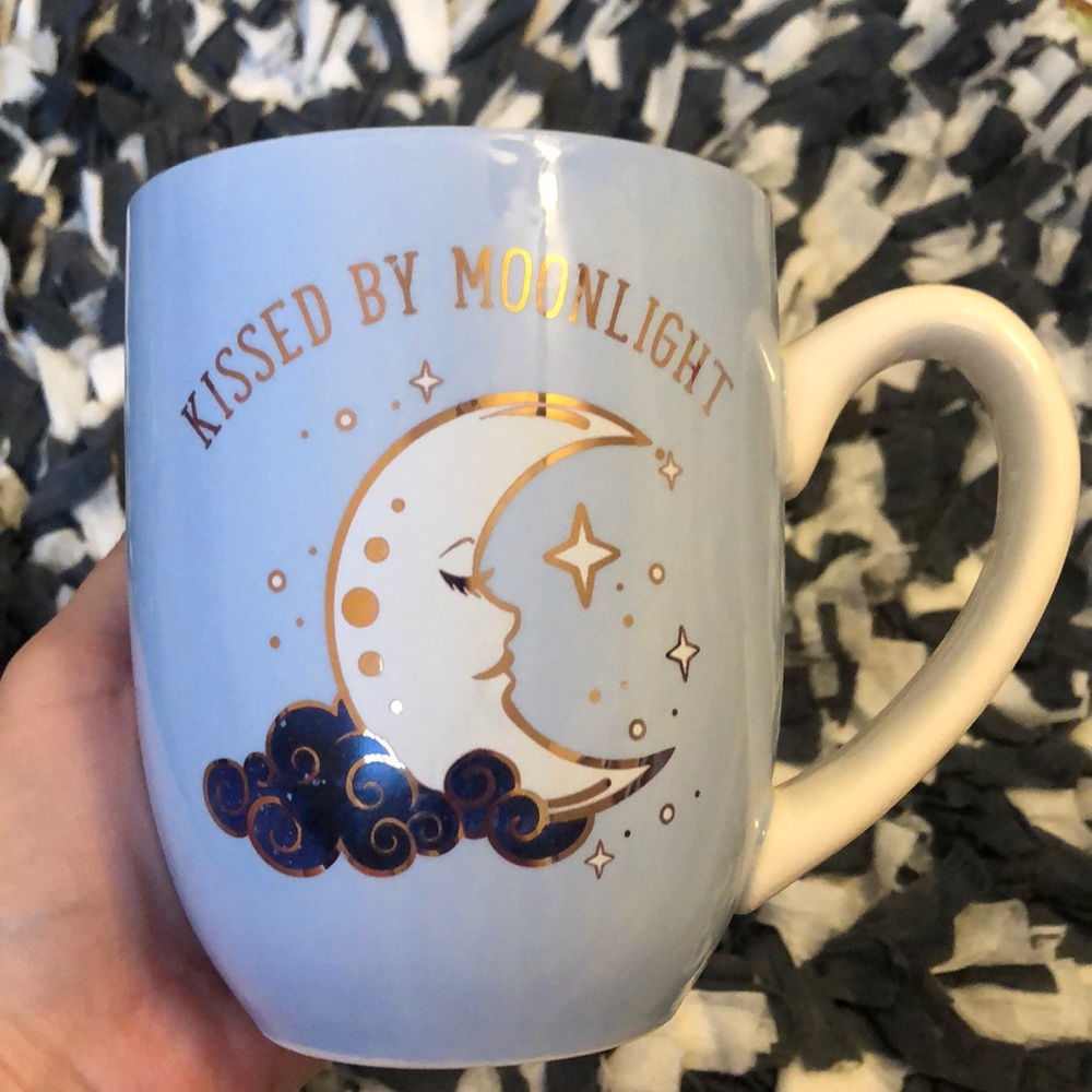 Huge Oversized Witchy Boho “Kissed By Moonlight” Ceramic Coffee Tea Mug